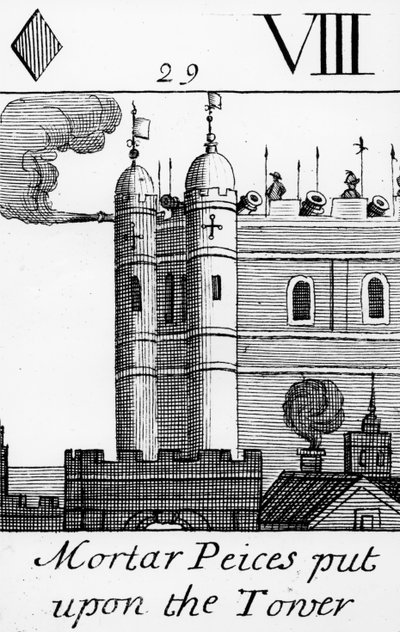 Mortar Pieces Put on the Tower of London by English School